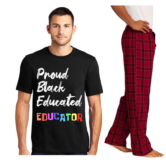 Proud Black Pretty Educated Educator Petty Queen Gift Pajama Set