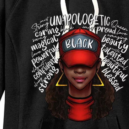 Proud Black Queen African American Ladies BHM Women's Fleece Hoodie