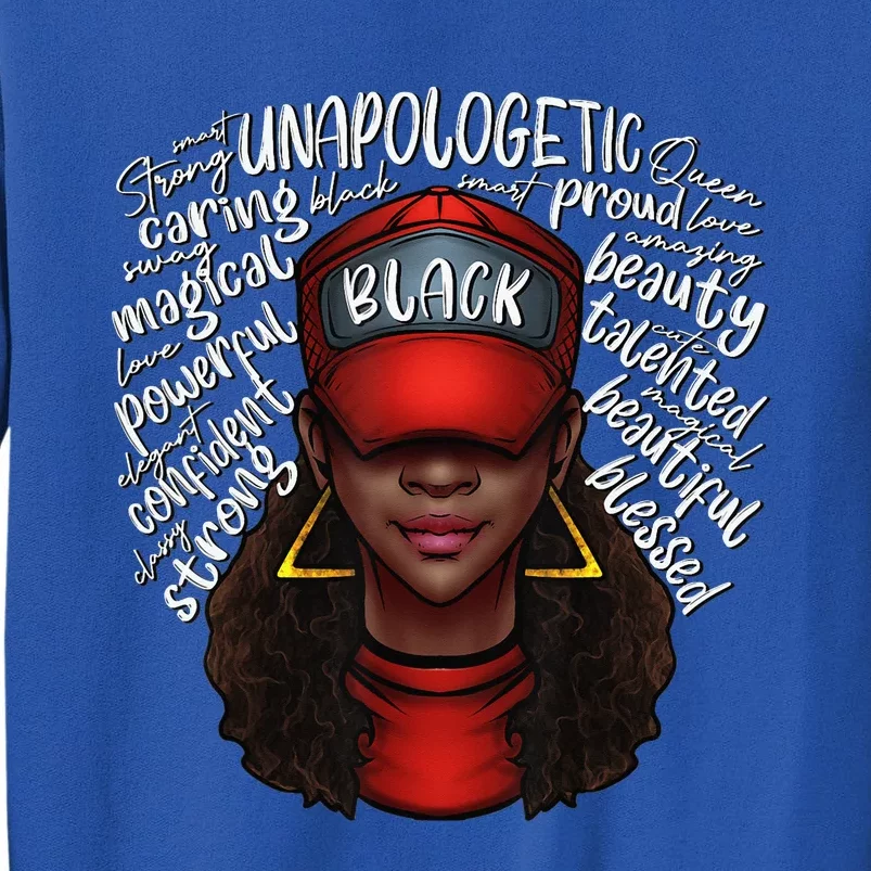 Proud Black Queen African American Ladies BHM Tall Sweatshirt