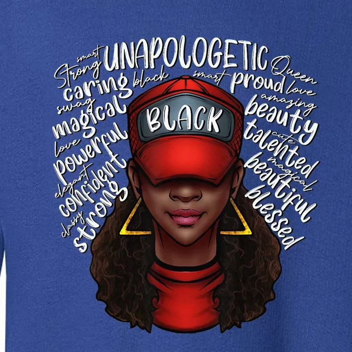 Proud Black Queen African American Ladies BHM Toddler Sweatshirt