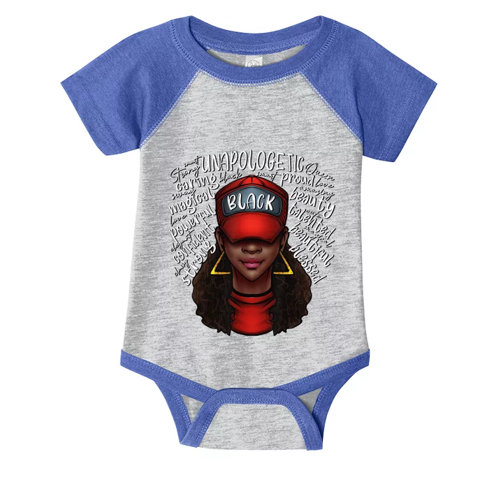 Proud Black Queen African American Ladies BHM Infant Baby Jersey Bodysuit