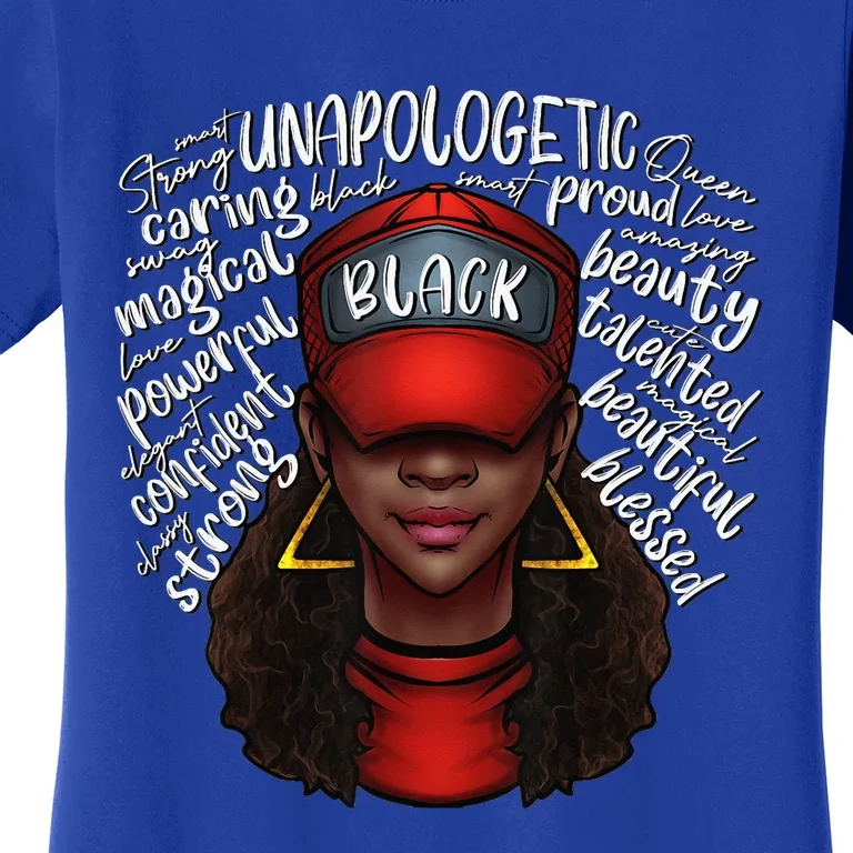 Proud Black Queen African American Ladies BHM Women's T-Shirt