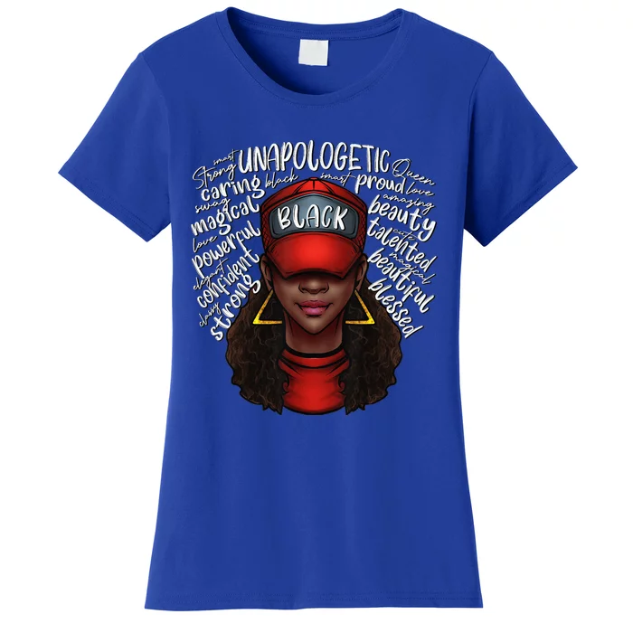 Proud Black Queen African American Ladies BHM Women's T-Shirt