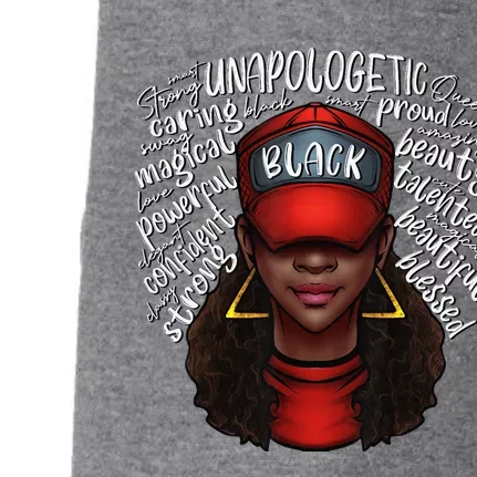 Proud Black Queen African American Ladies BHM Doggie 3-End Fleece Hoodie