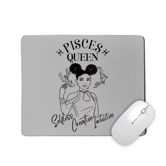 Pisces Black Queen Horoscope African American/caribbean Gift Mousepad