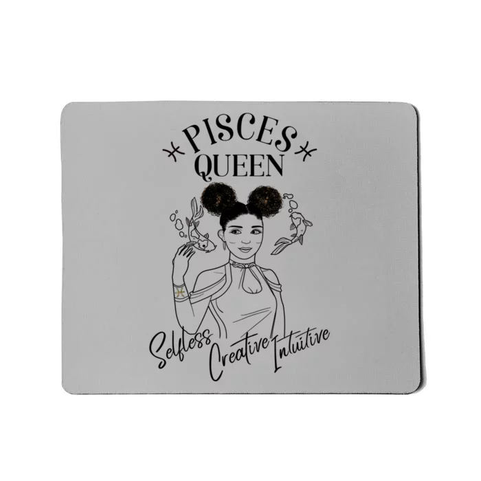 Pisces Black Queen Horoscope African American/caribbean Gift Mousepad