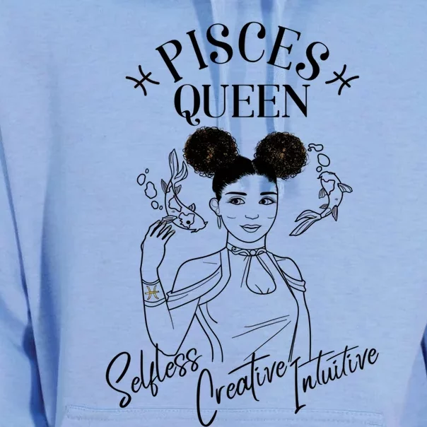 Pisces Black Queen Horoscope African American/caribbean Gift Unisex Surf Hoodie