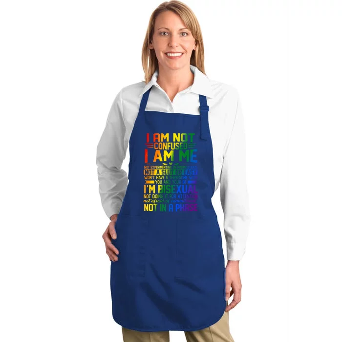 Proud Bisexual Quotes I Am Not Confused Gift Bisexual Pride Great Gift Full-Length Apron With Pocket