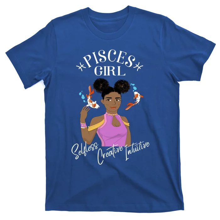 Pisces Black Queen Zodiac African American/caribbean Gift T-Shirt