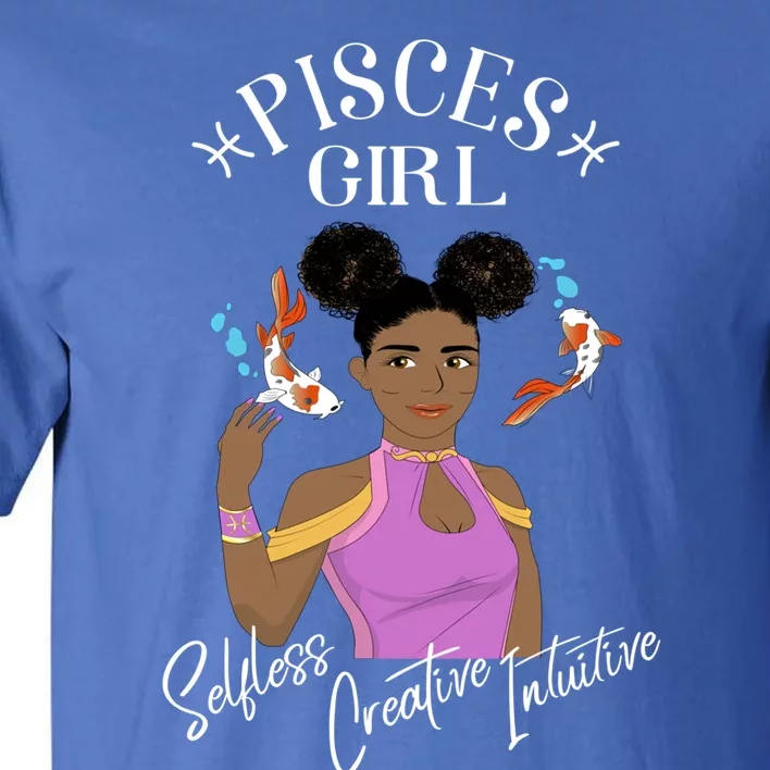 Pisces Black Queen Zodiac African American/caribbean Gift Tall T-Shirt