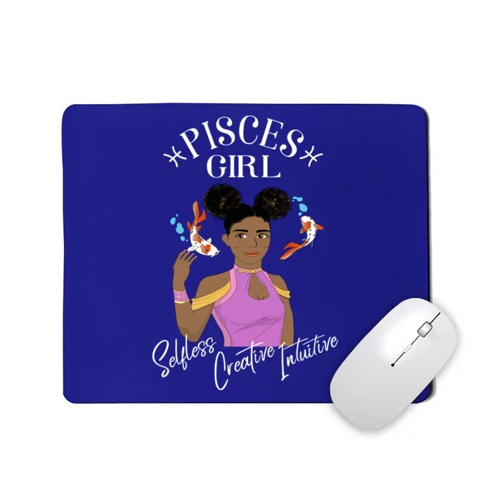 Pisces Black Queen Zodiac African American/caribbean Gift Mousepad