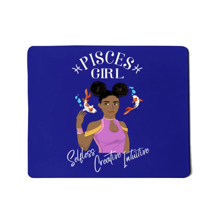 Pisces Black Queen Zodiac African American/caribbean Gift Mousepad