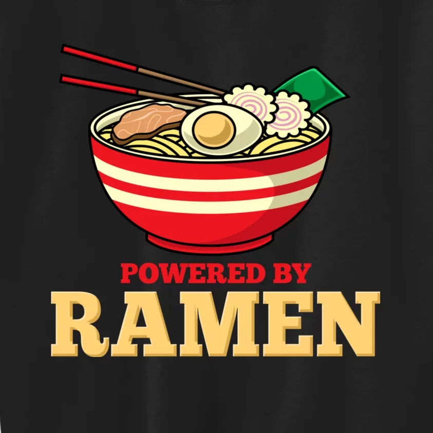 Powered By Ramen Japanese Anime Noodles Kids Sweatshirt