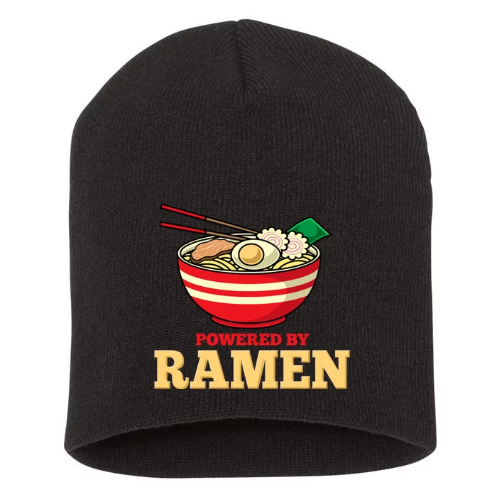 Powered By Ramen Japanese Anime Noodles Short Acrylic Beanie