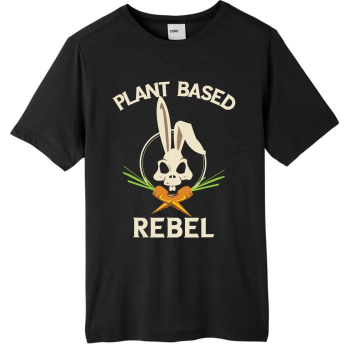 Plant Based Rebel Funny Vegan Vegetarian Bunny Gift ChromaSoft Performance T-Shirt