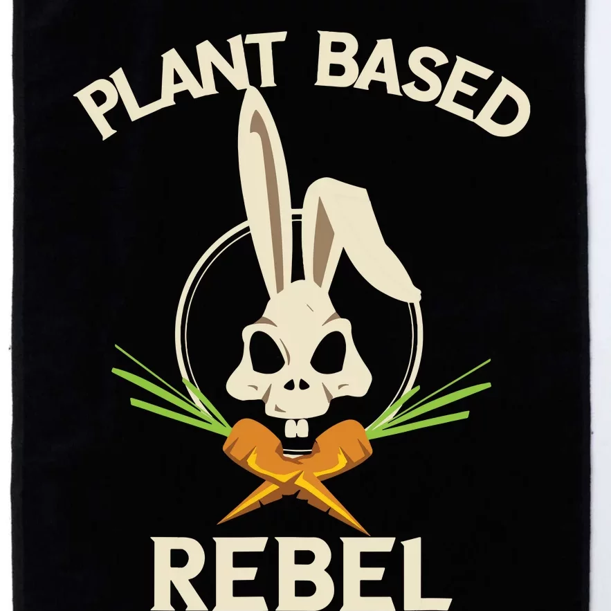 Plant Based Rebel Funny Vegan Vegetarian Bunny Gift Platinum Collection Golf Towel