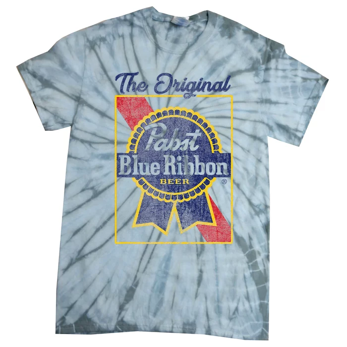 Pabst Blue Ribbon Beer The Original Gold Border Tie-Dye T-Shirt