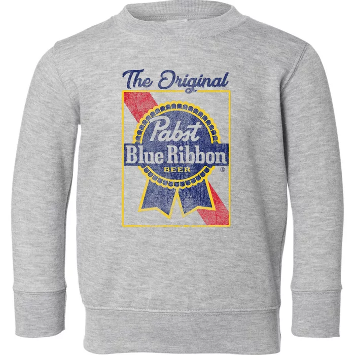 Pabst Blue Ribbon Beer The Original Gold Border Toddler Sweatshirt