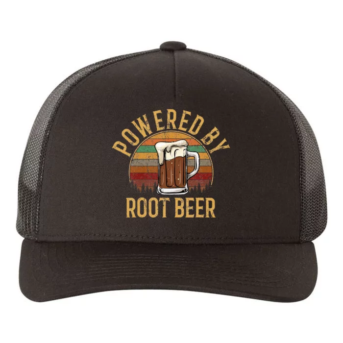 Powered by root beer retro root beer Yupoong Adult 5-Panel Trucker Hat