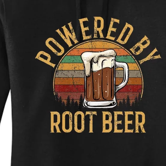 Powered by root beer retro root beer Women's Pullover Hoodie