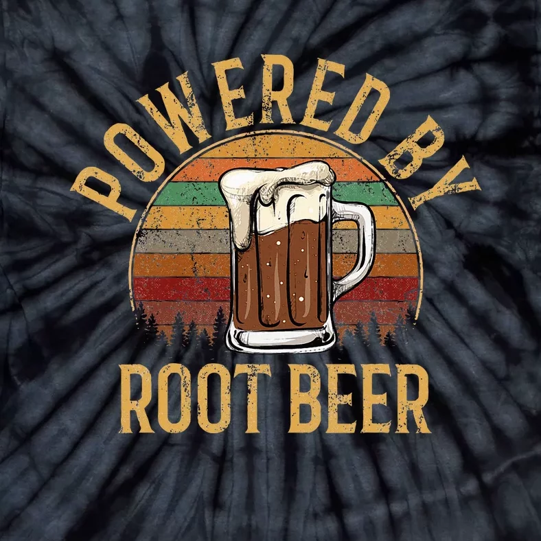 Powered by root beer retro root beer Tie-Dye T-Shirt