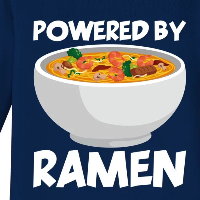 Powered By Ramen Gift Baby Long Sleeve Bodysuit