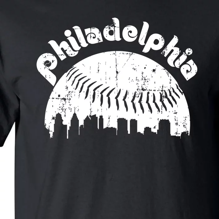 Philadelphia Baseball Retro Philly Skyline Game Day Tall T-Shirt