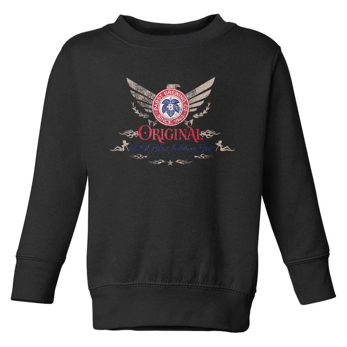 Pabst Blue Ribbon Beer Original Logo Eagle With Wings Toddler Sweatshirt