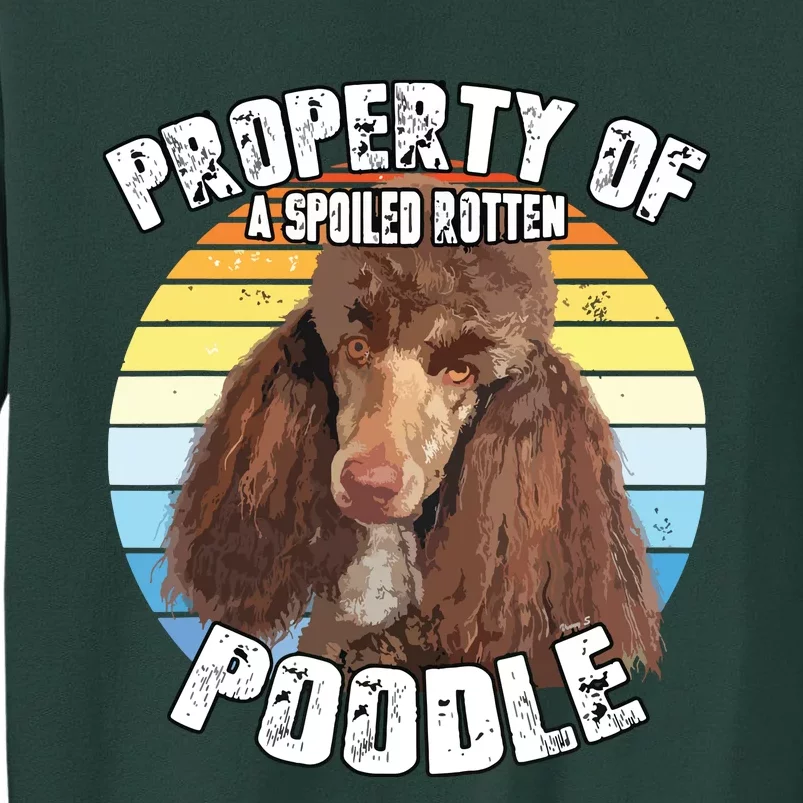 Poodle Brown Retro Property Of Sweatshirt