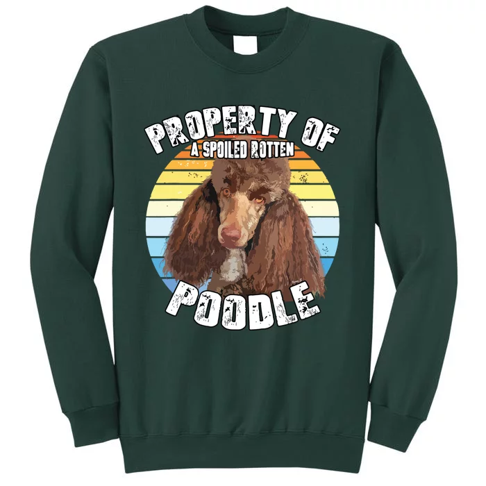 Poodle Brown Retro Property Of Sweatshirt