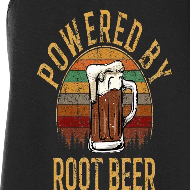 Powered by root beer root beer Women's Racerback Tank