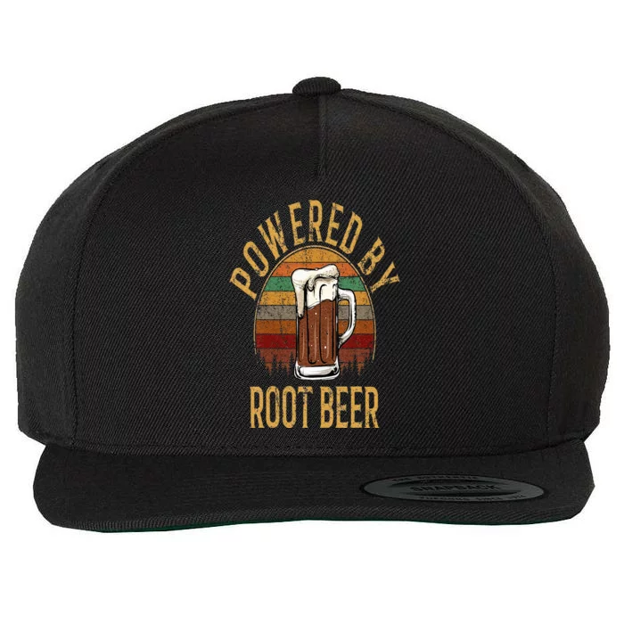 Powered by root beer root beer Wool Snapback Cap