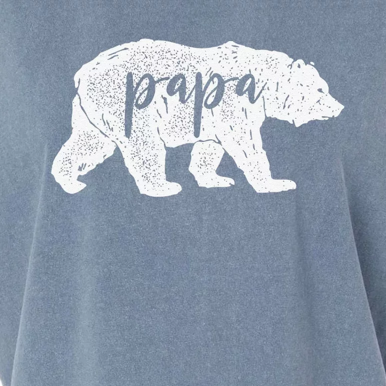 Papa Bear Retro Style Gift For Father Day & Dad Birthday Garment-Dyed Women's Muscle Tee