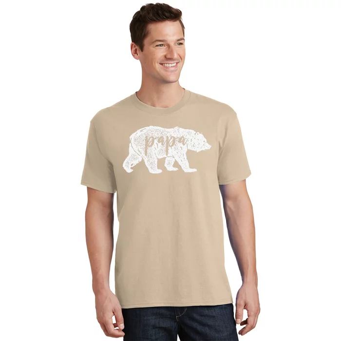 Papa Bear Retro Style Gift For Father Day & Dad Birthday T-Shirt