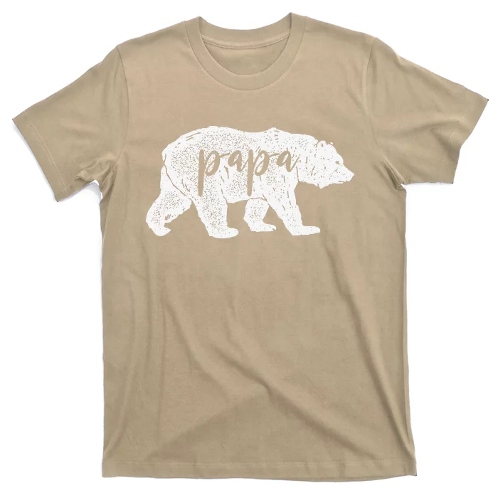 Papa Bear Retro Style Gift For Father Day & Dad Birthday T-Shirt