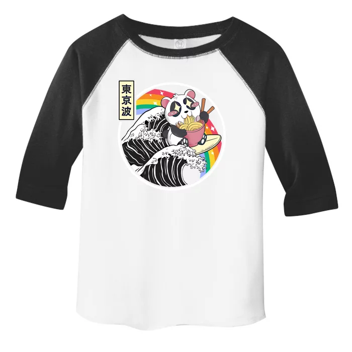 Panda Bear Ra Noodles Japanese Wave Anime Rainbow Kawaii Great Gift Toddler Fine Jersey T-Shirt