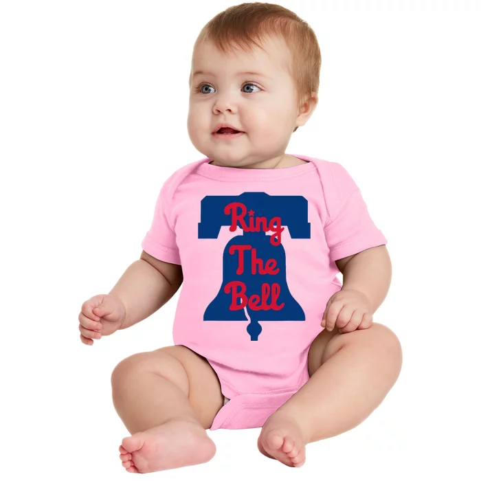 Philadelphia Baseball Ring The Bell Vintage Baseball Baby Bodysuit