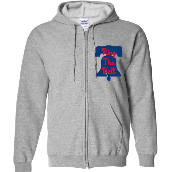 Philadelphia Baseball Ring The Bell Vintage Baseball Full Zip Hoodie