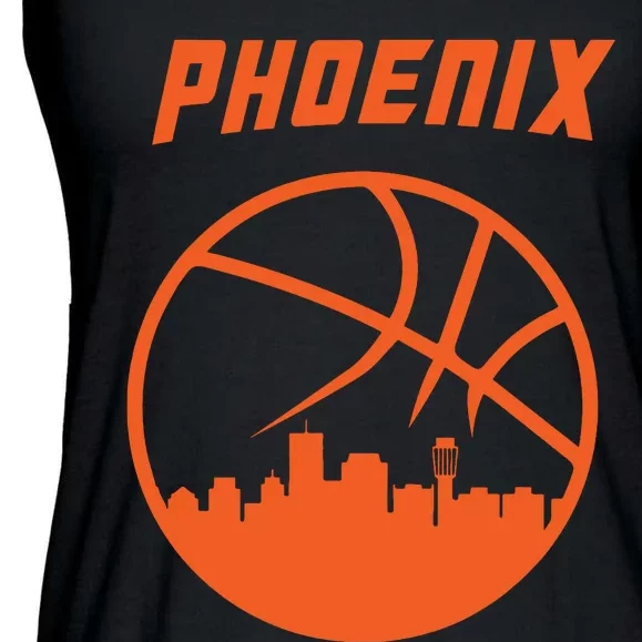 Phoenix Basketball Retro City Arizona State Bball Ladies Essential Flowy Tank