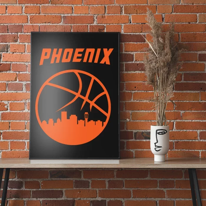 Phoenix Basketball Retro City Arizona State Bball Poster