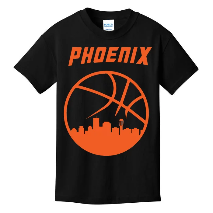 Phoenix Basketball Retro City Arizona State Bball Kids T-Shirt