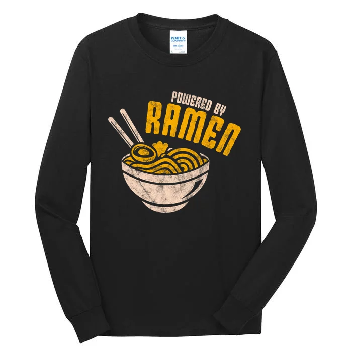 Powered By Ra Japanese Love Anime Noodles Tall Long Sleeve T-Shirt