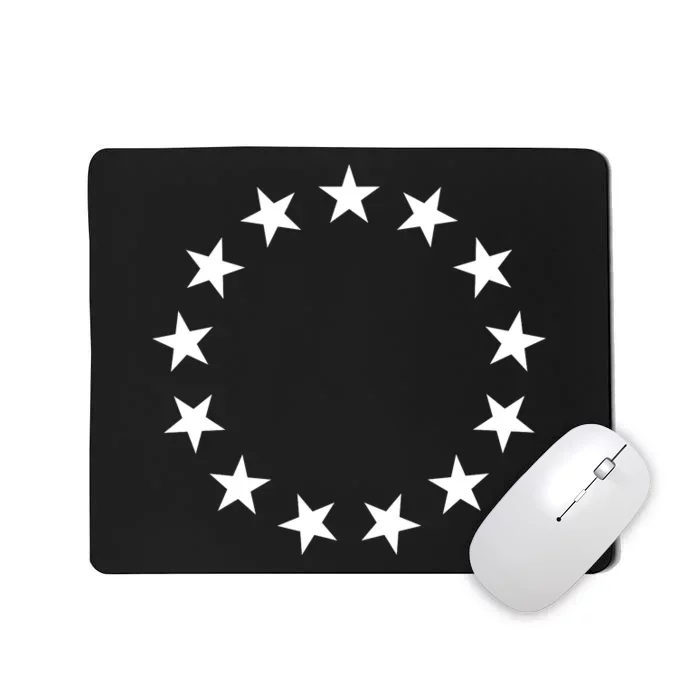 Patriotic Betsy Ross American Flag 13 Colonies 76 Stars Mousepad