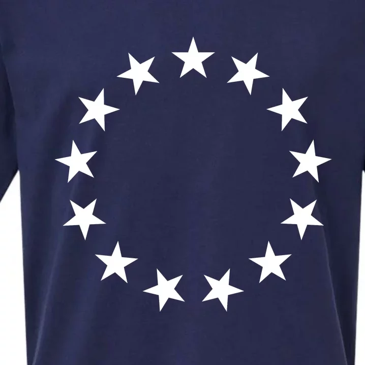 Patriotic Betsy Ross American Flag 13 Colonies 76 Stars Sueded Cloud Jersey T-Shirt