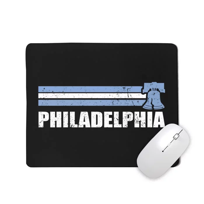 Philadelphia Baseball Retro Vintage Stripes Mousepad