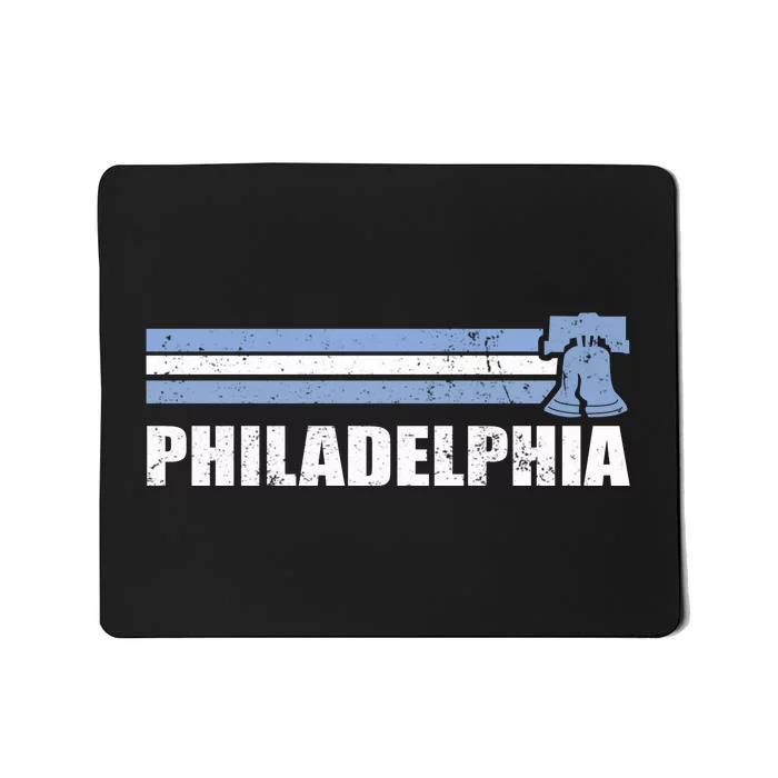 Philadelphia Baseball Retro Vintage Stripes Mousepad