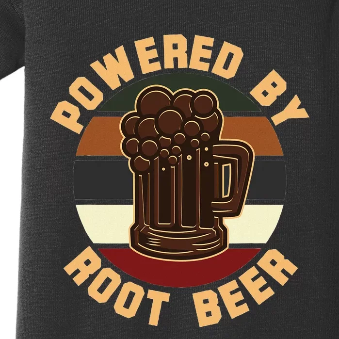 Powered By Root Beer Baby Bodysuit