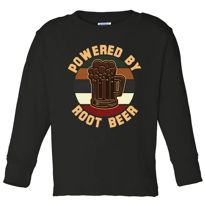 Powered By Root Beer Toddler Long Sleeve Shirt