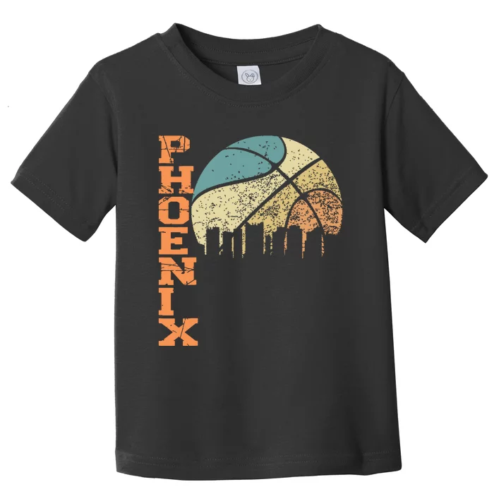 Phoenix Basketball Retro Vintage Sunset Arizona State Toddler T-Shirt