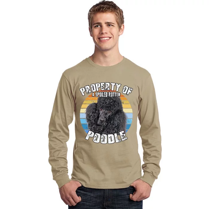 Poodle Black Retro Property Of Cute Dog Tall Long Sleeve T-Shirt